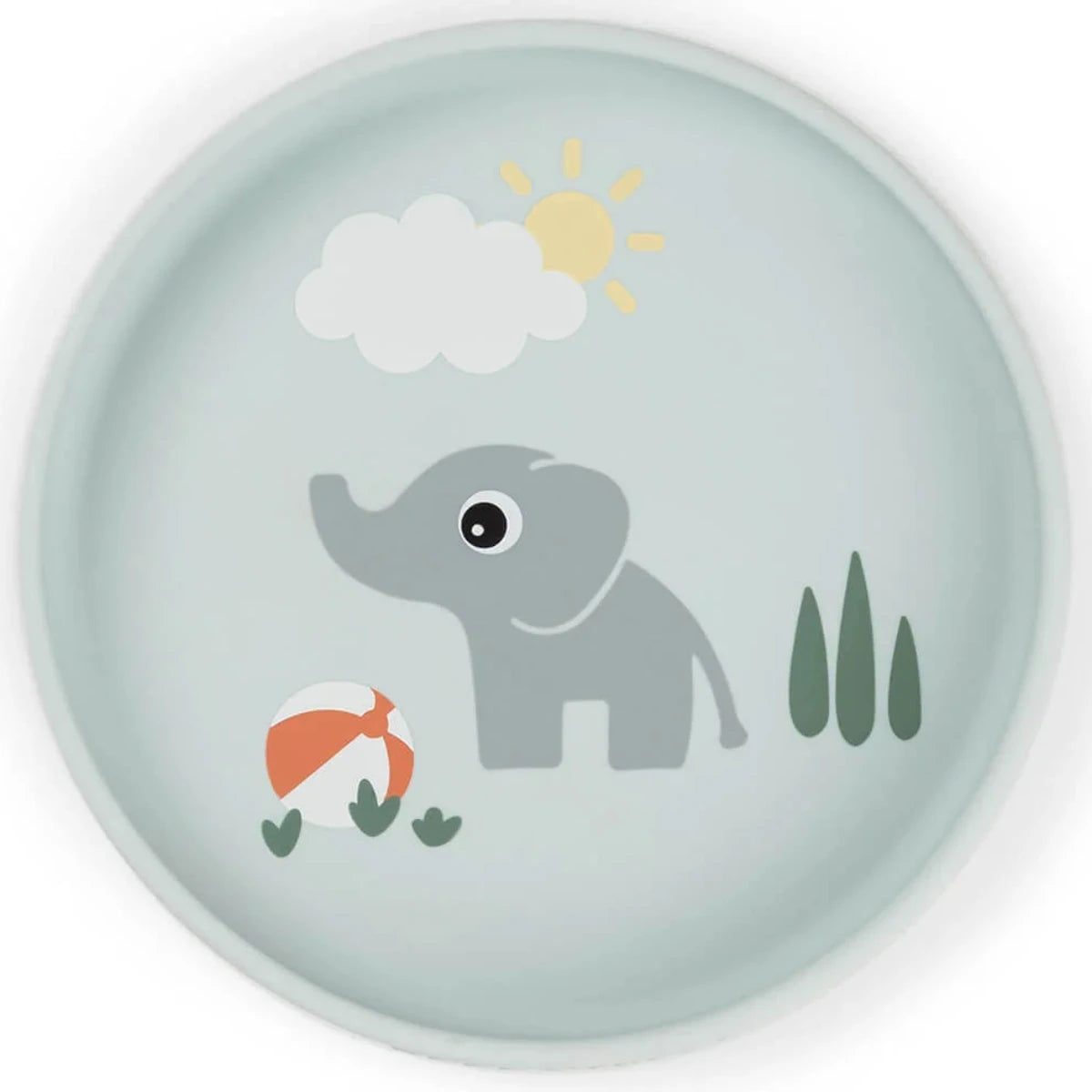 Plato de silicona con ventosa DONEBYDEER · playground azul