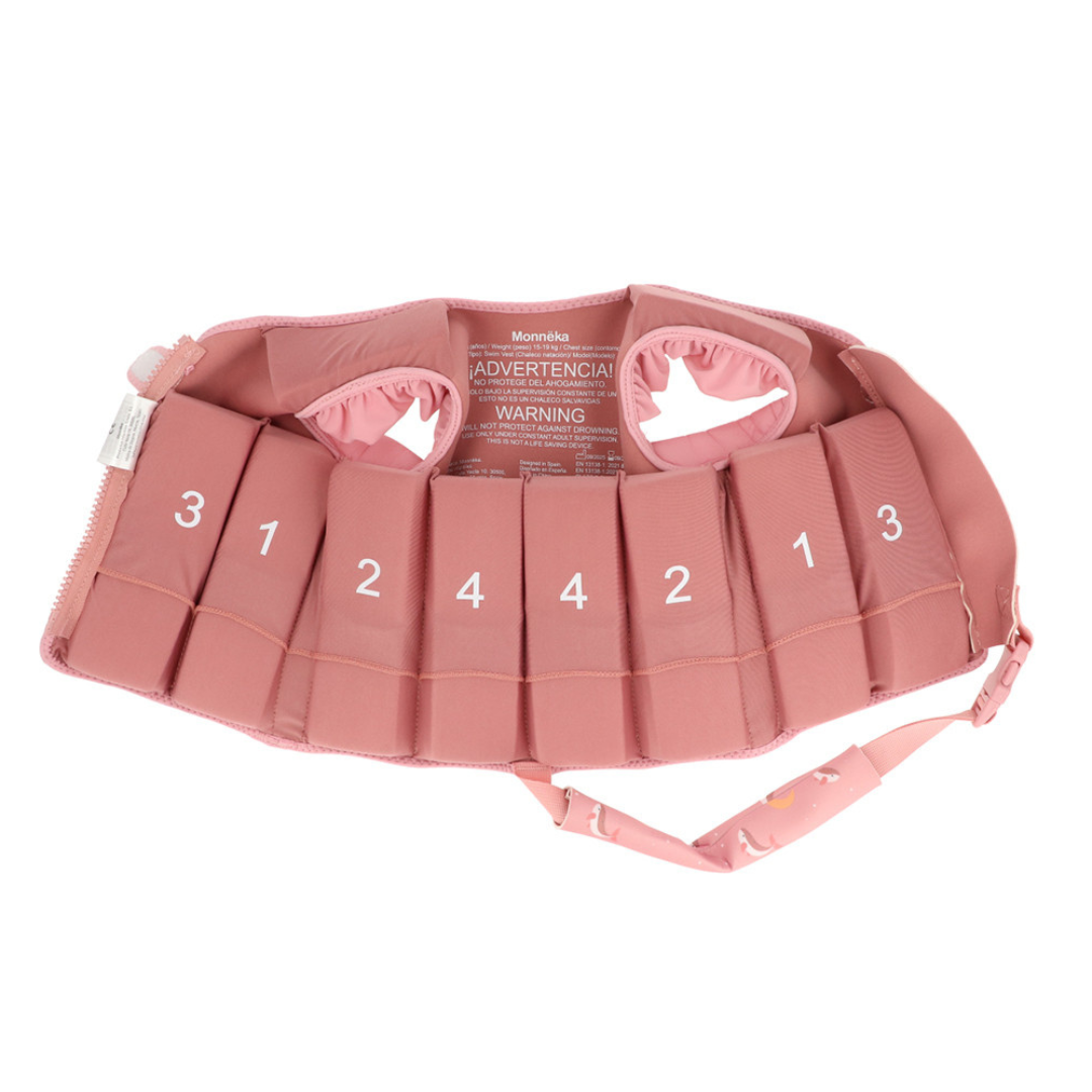 Chaleco flotador de aprendizaje MONNËKA · whale pink