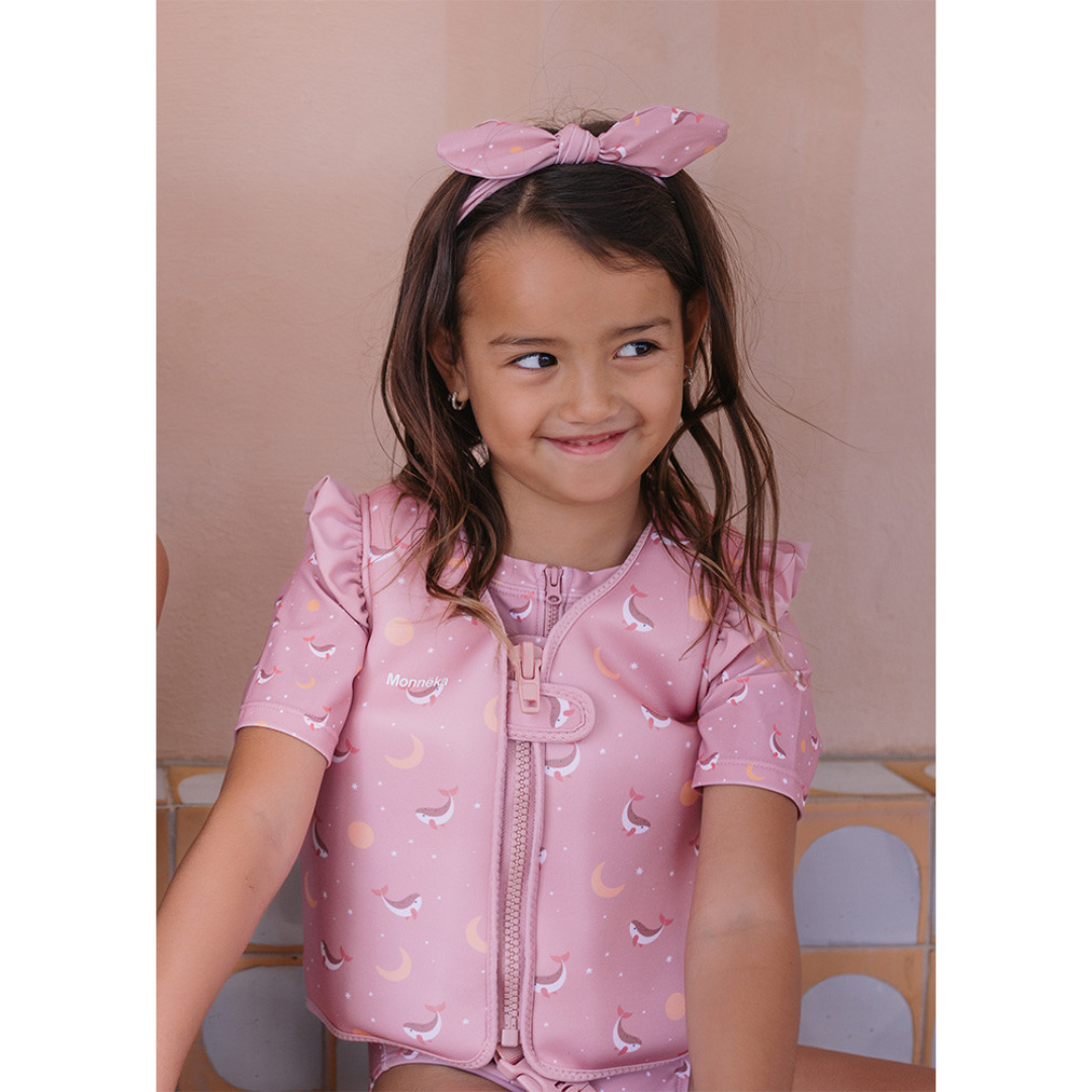 Chaleco flotador de aprendizaje MONNËKA · whale pink