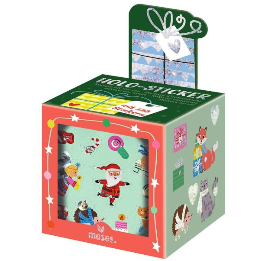 Rollo de pegatinas navideñas