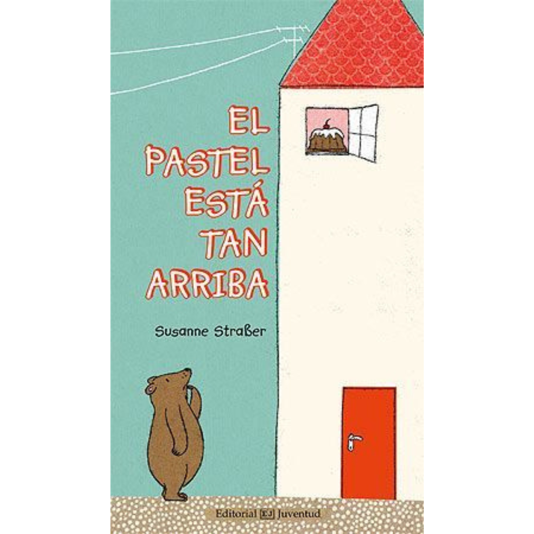 El pastel está arriba