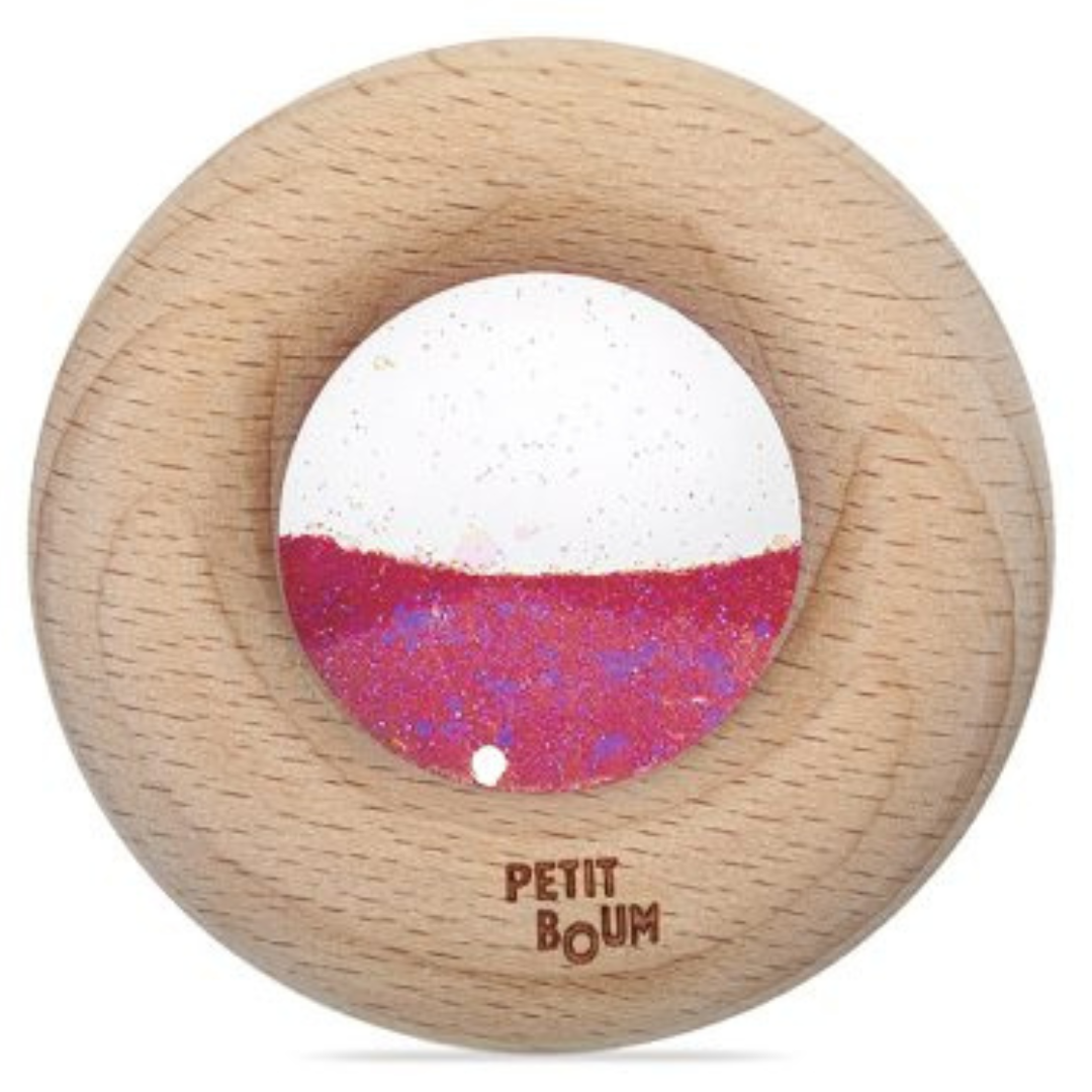 Donut sensorial calma con purpurina