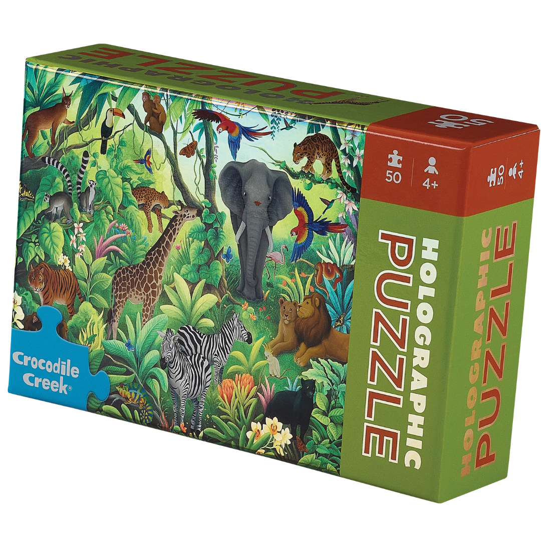 Puzzle holográfico JUNGLE PARADISE: 50 piezas