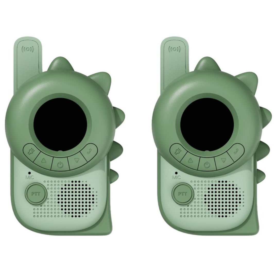 Walkie-talkies ZOO · dinosaurios verdes