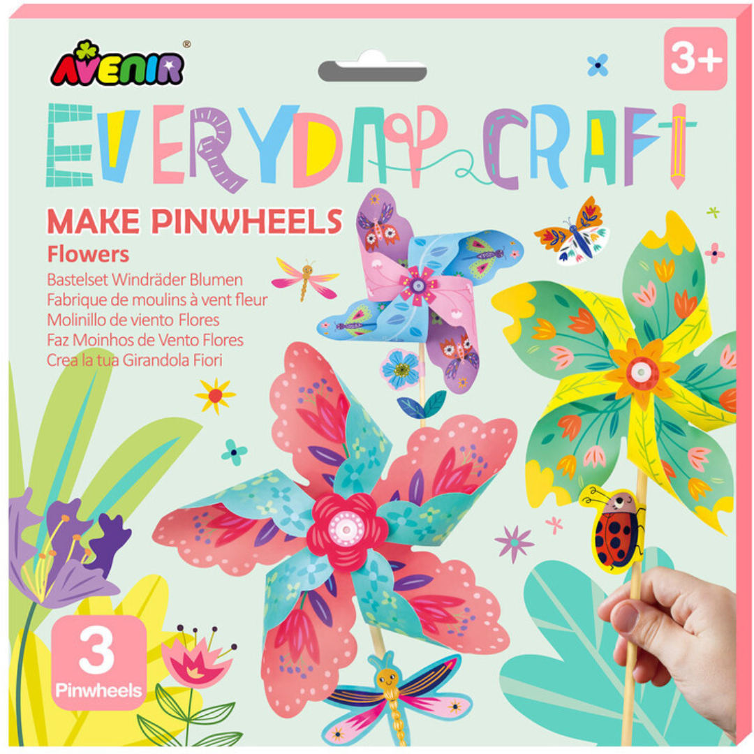 Crea molinillos de viento florales
