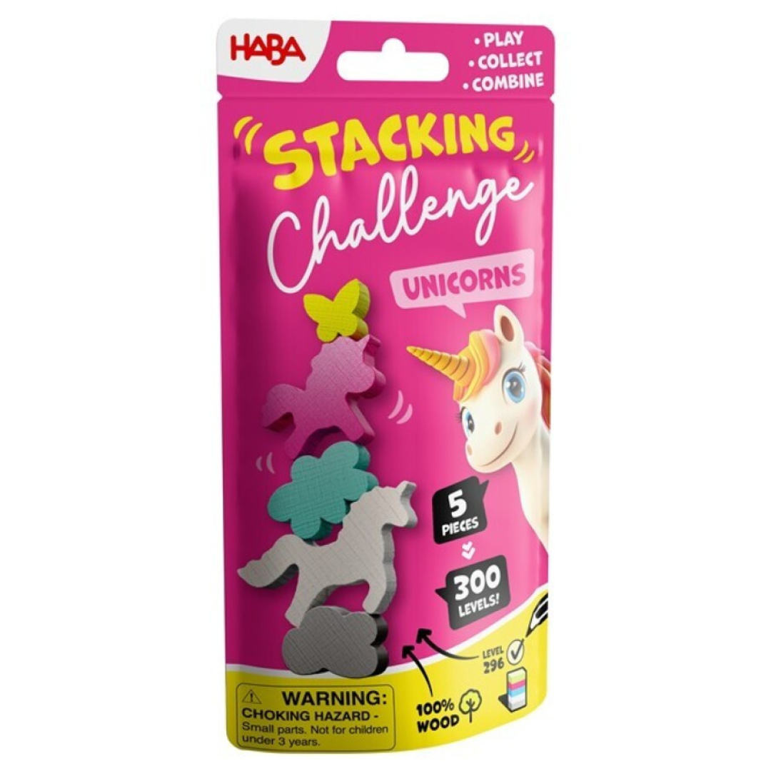 Stacking challenge ¡de bolsillo! · unicornios