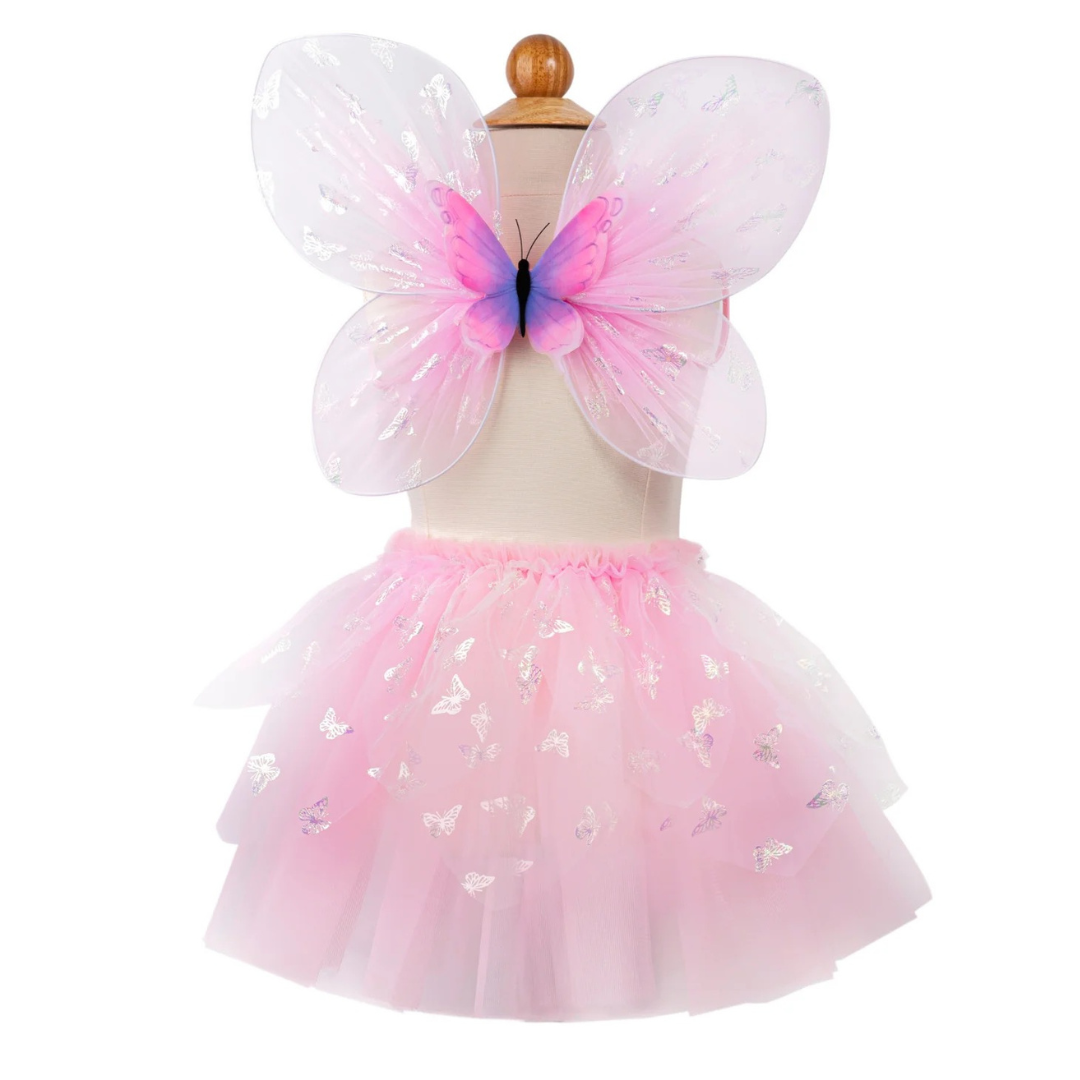 Falda de mariposa revoloteante con alas