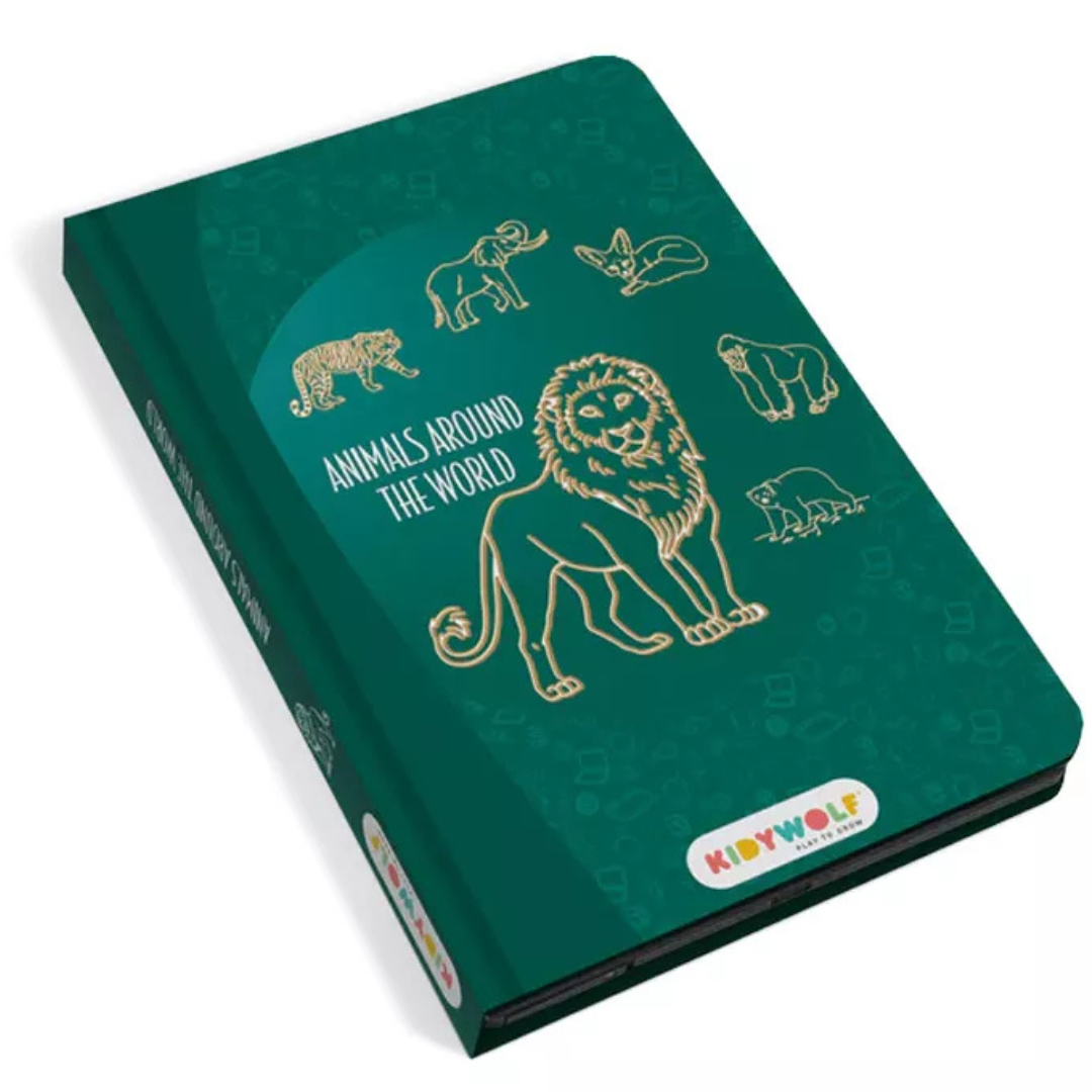 Tableta para dibujar con plantillas KIDYDRAW MINI · animales del mundo