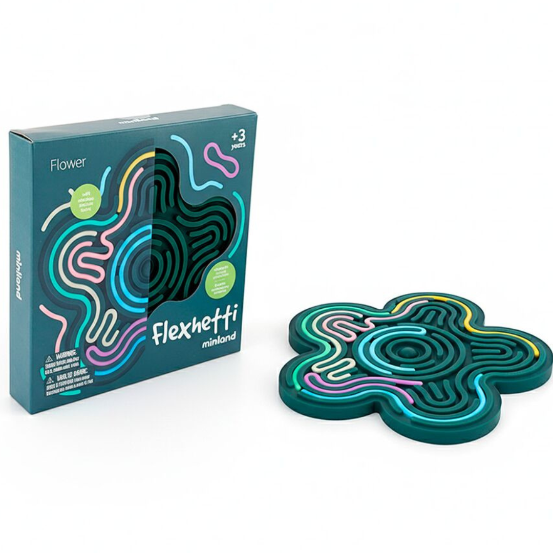 Puzzle sensorial de silicona FLEXHETTI · flor