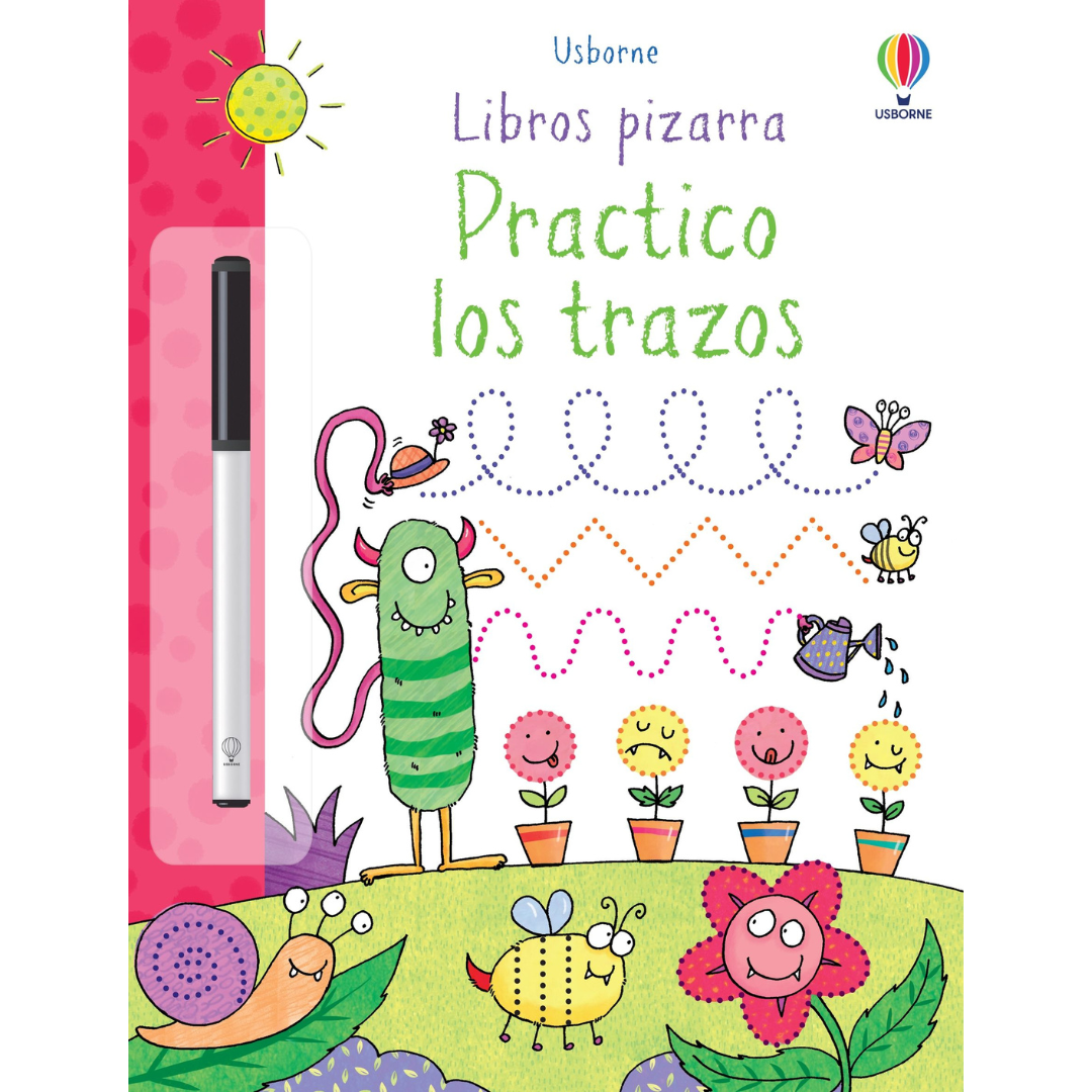 Libro pizarra reutilizable · practico los trazos