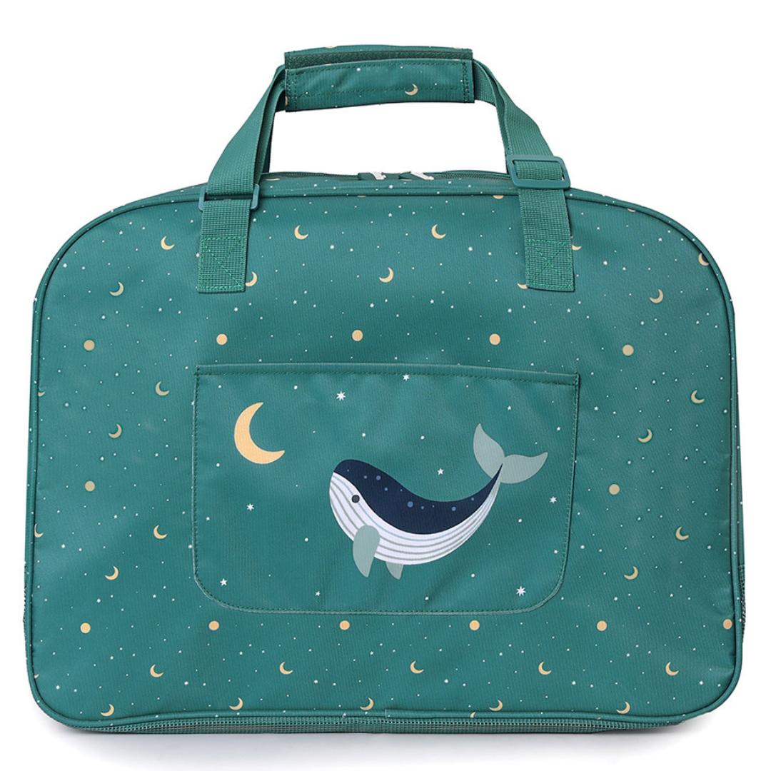 Bolso de playa con rejilla personalizable · whale teal
