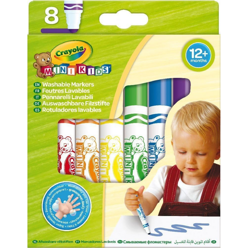 8 rotuladores lavables para bebés