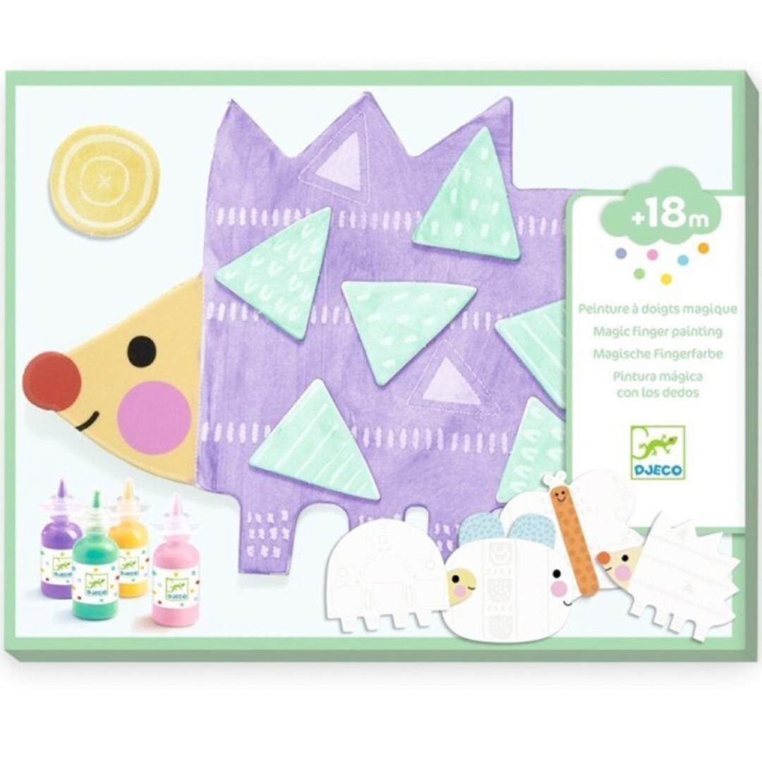 Pintura mágica con los dedos ¡pequeñas formas!