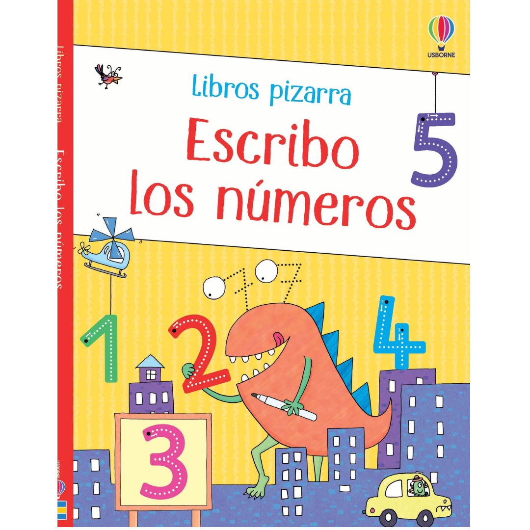 Libro pizarra reutilizable · escribo los números