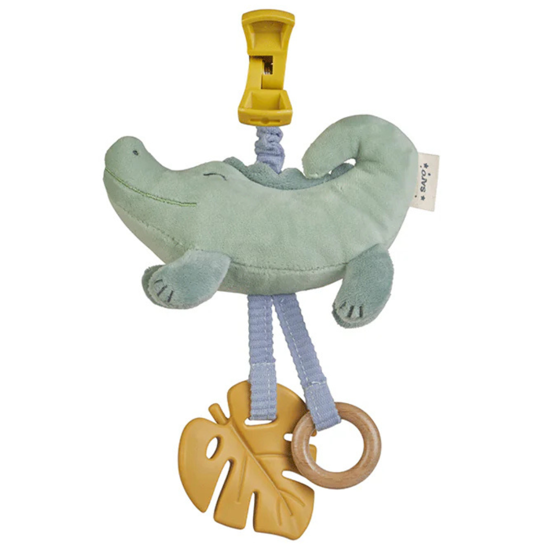 Sonajero con aro de madera JUNGLE PARTY · crocodrile