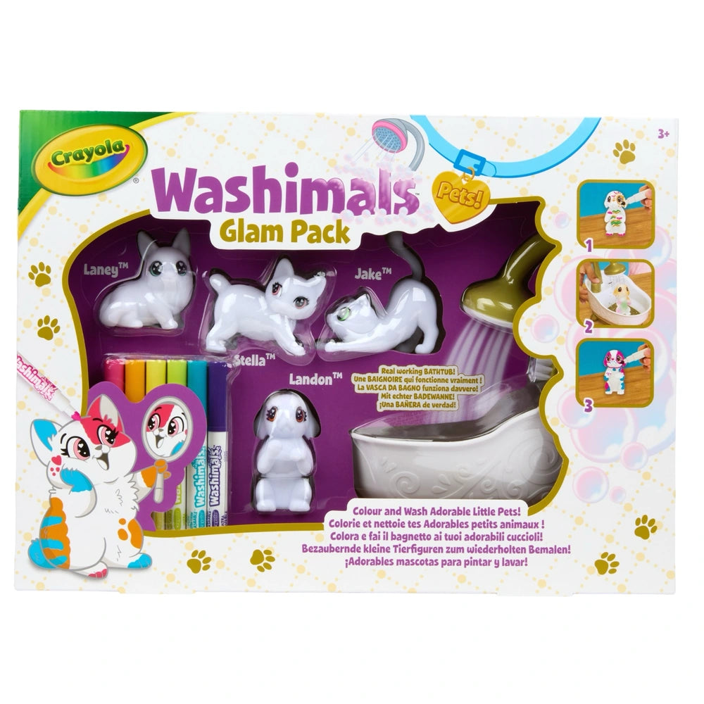 Washimals para colorear ¡con bañera! glam pack
