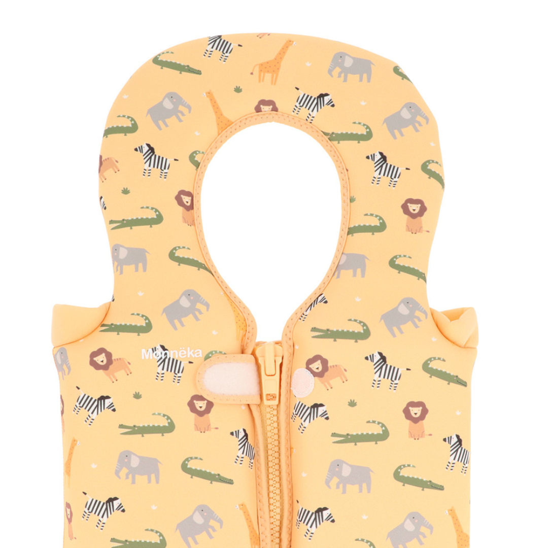 Chaleco flotador de aprendizaje MONNËKA para 1-2 años · wild animals