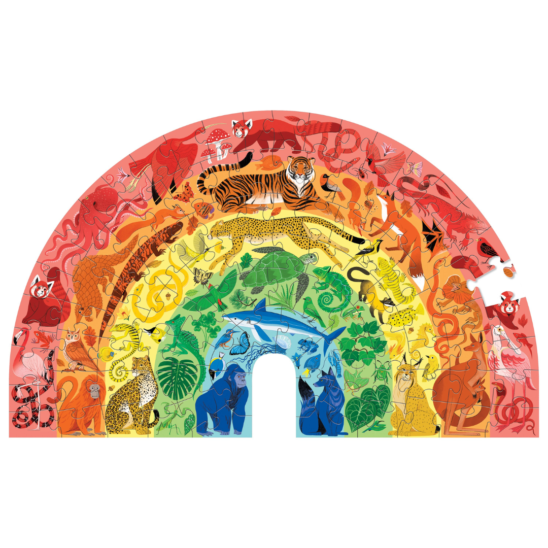 MAXI puzzle animales arcoíris · 100 piezas