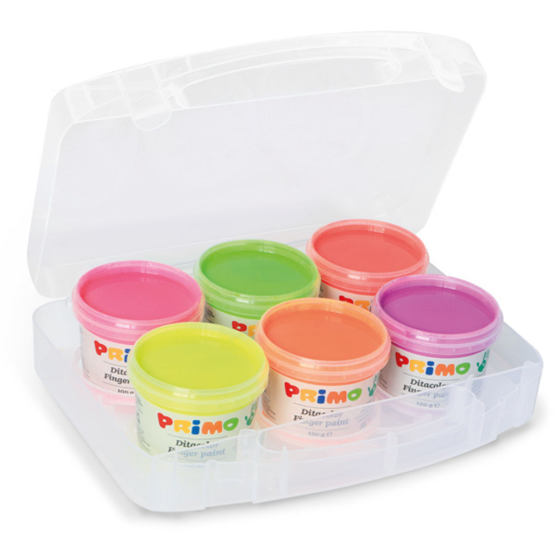 Pintura de dedos neón PRIMO · 6 colores