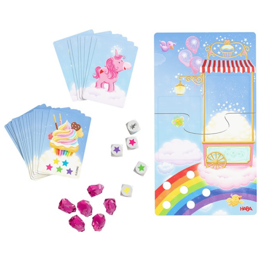 Unicornio destellos ¡dados mágicos!