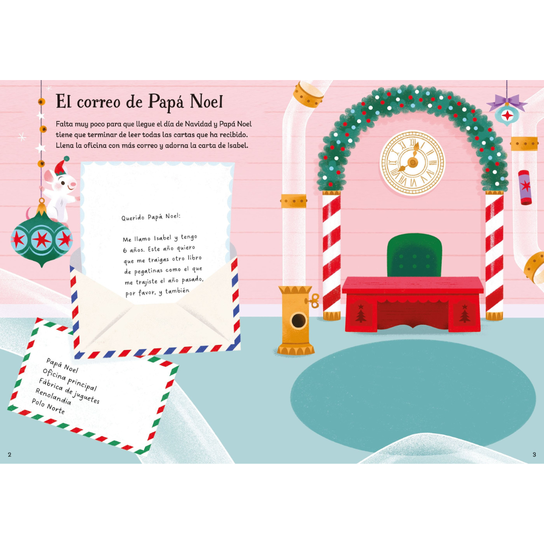 Mi pequeño libro de pegatinas brillantes · Papá Noel