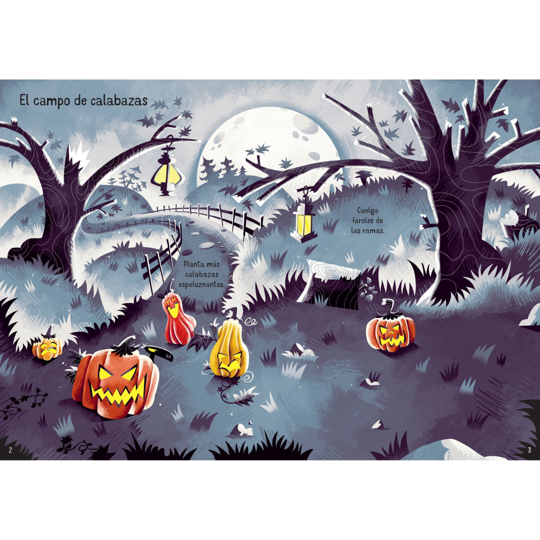 Mi pequeño libro de pegatinas brillantes: ¡una aventura espeluznante!