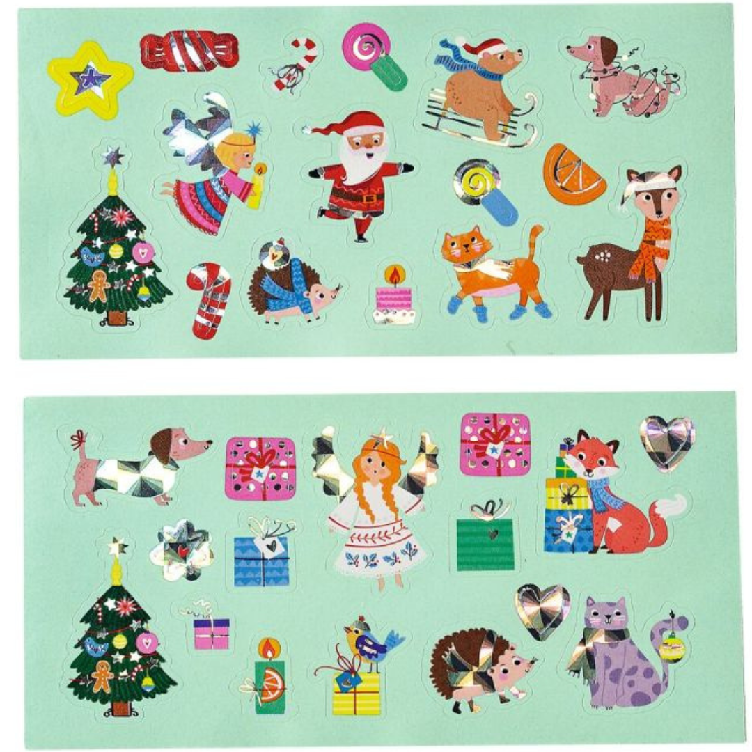 Rollo de pegatinas navideñas
