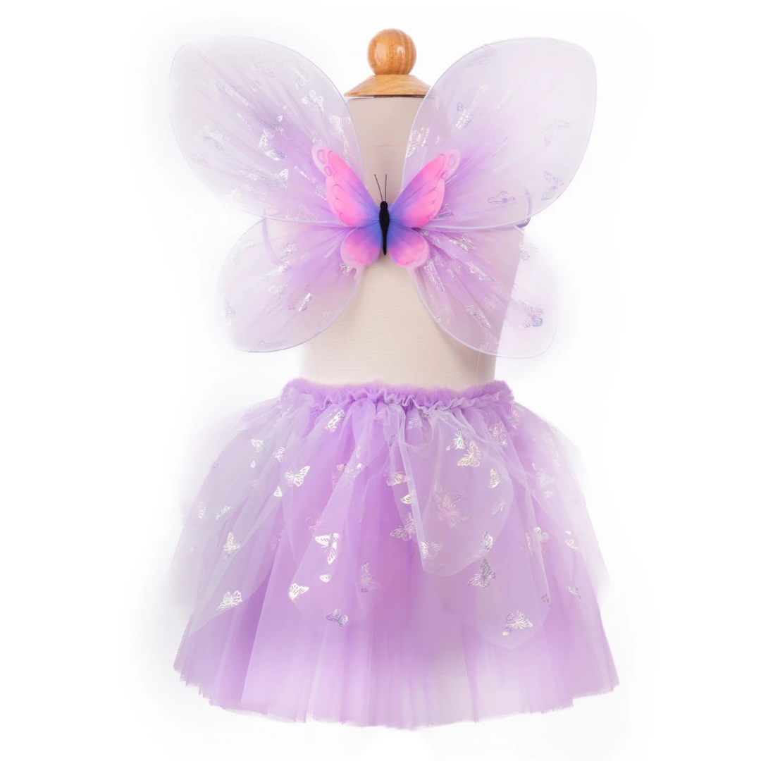 Falda de mariposa revoloteante con alas