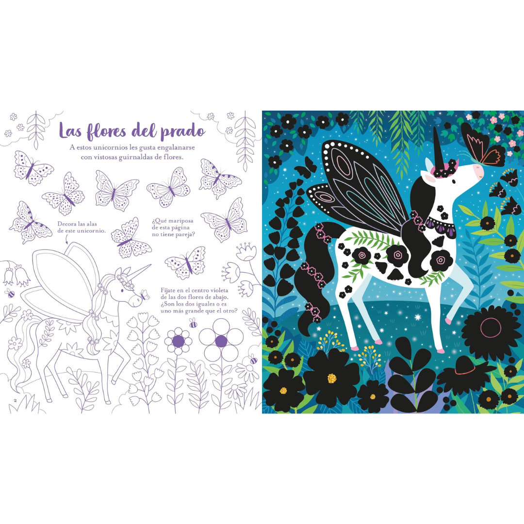Rasca-rasca con actividades: unicornios