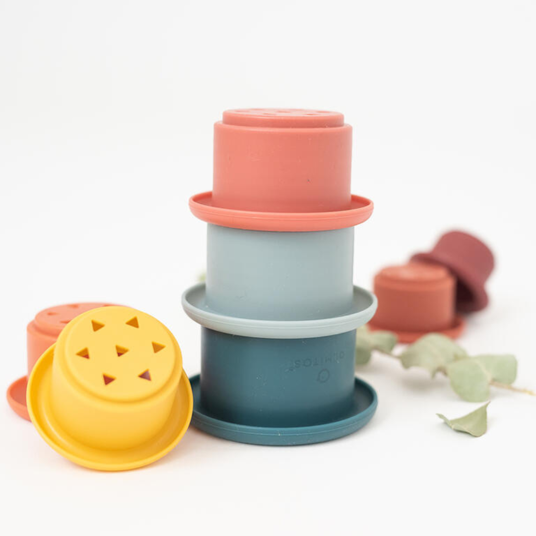 Cubos apilables de silicona