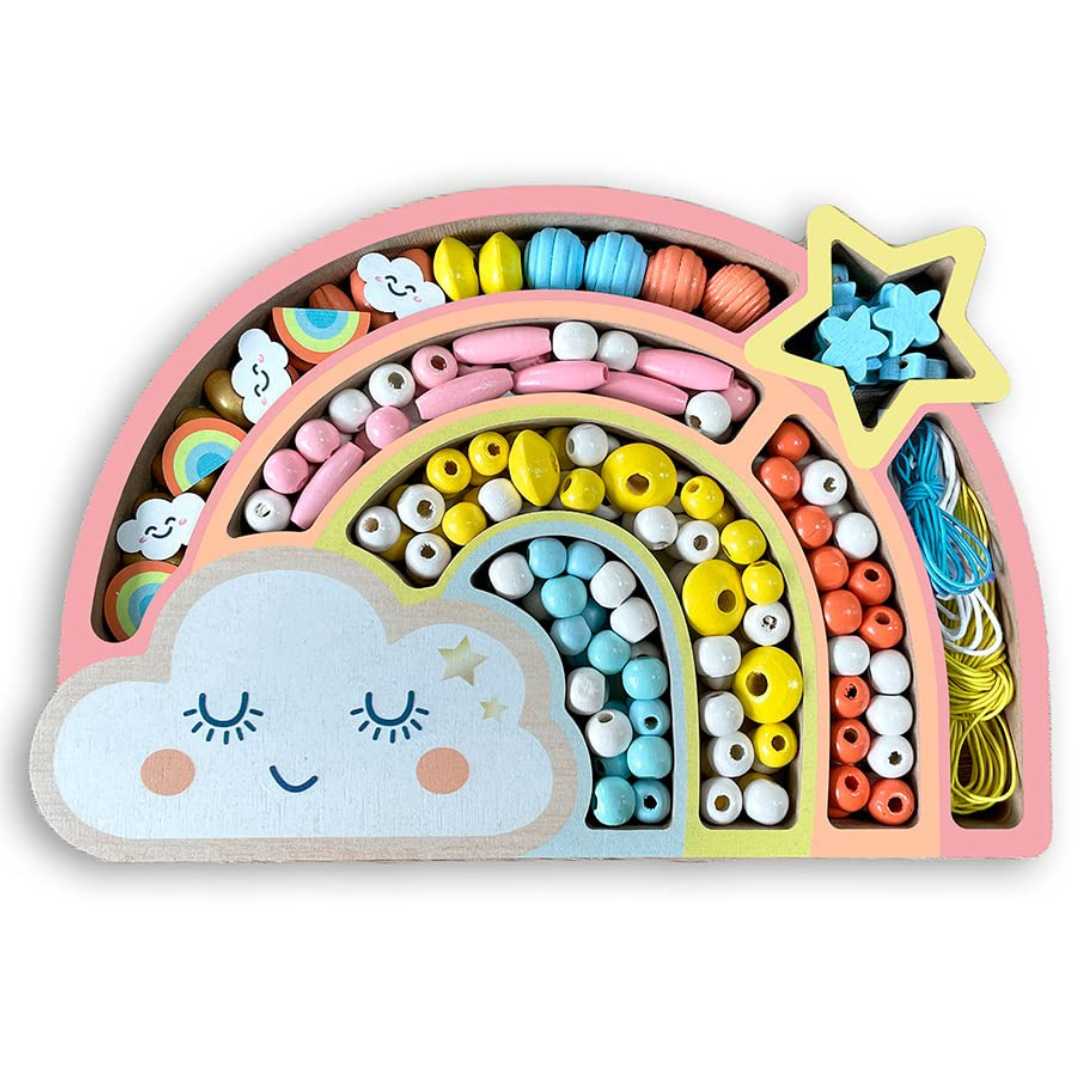 Cofre de 180 perlas de madera · arco en el cielo
