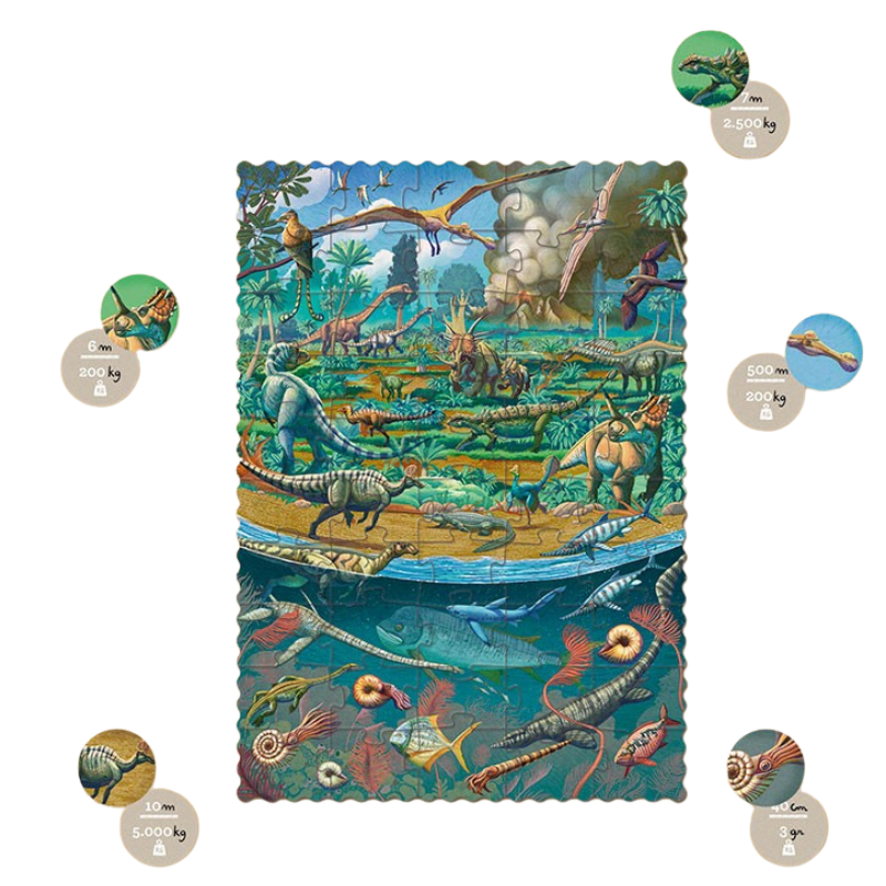 Puzzle tiny dinosaurs · 50 piezas