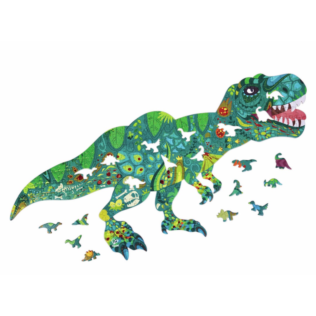 Puzzle de suelo brillante de dinosaurios: 200 piezas