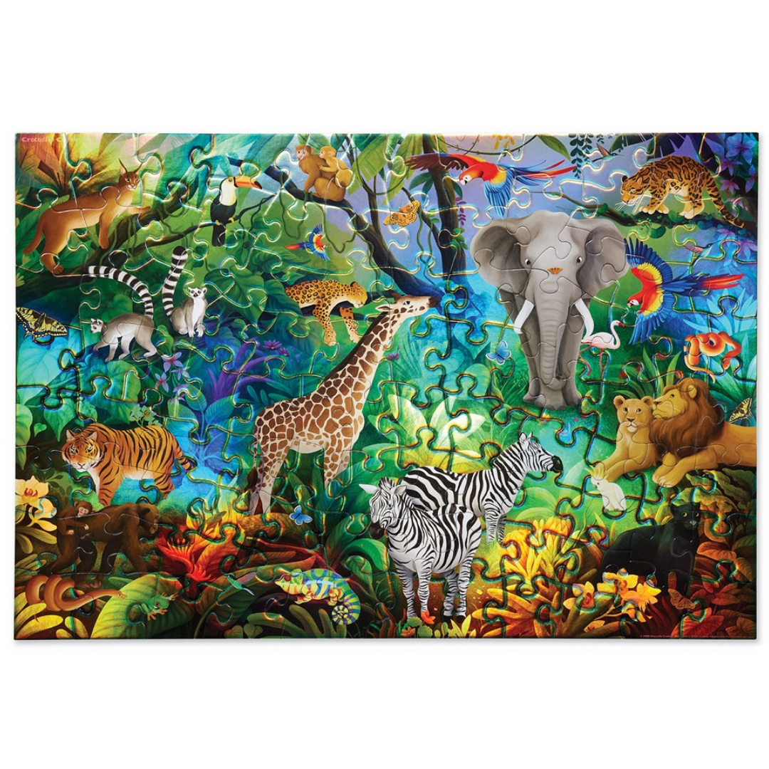 Puzzle holográfico JUNGLE PARADISE: 100 piezas