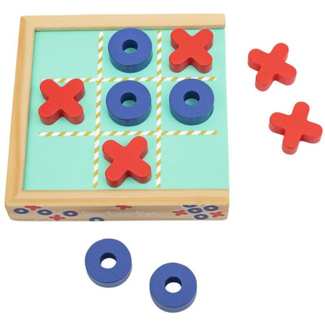 Tic-tac-toe pequeño de madera