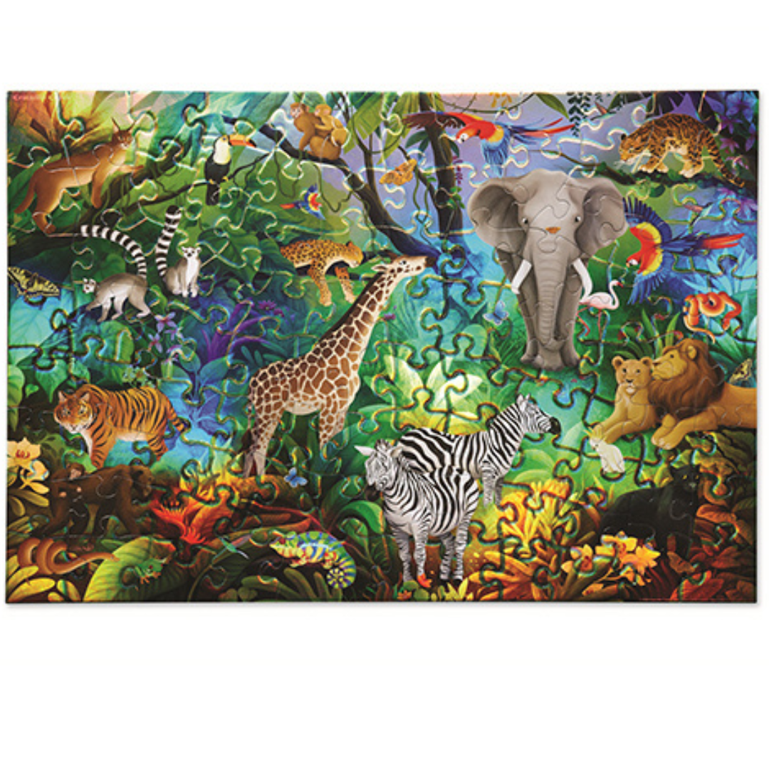 Puzzle holográfico Jungle Paradise: 100 piezas