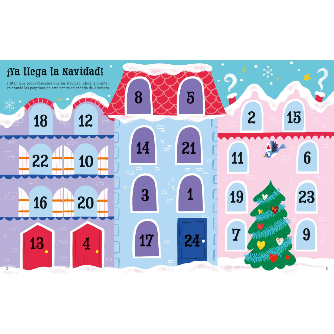 Libro de pegatinas · una navidad con brillos