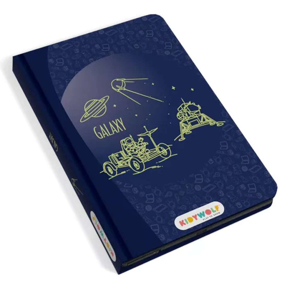 Tableta para dibujar con plantillas KIDYDRAW MINI · galaxia
