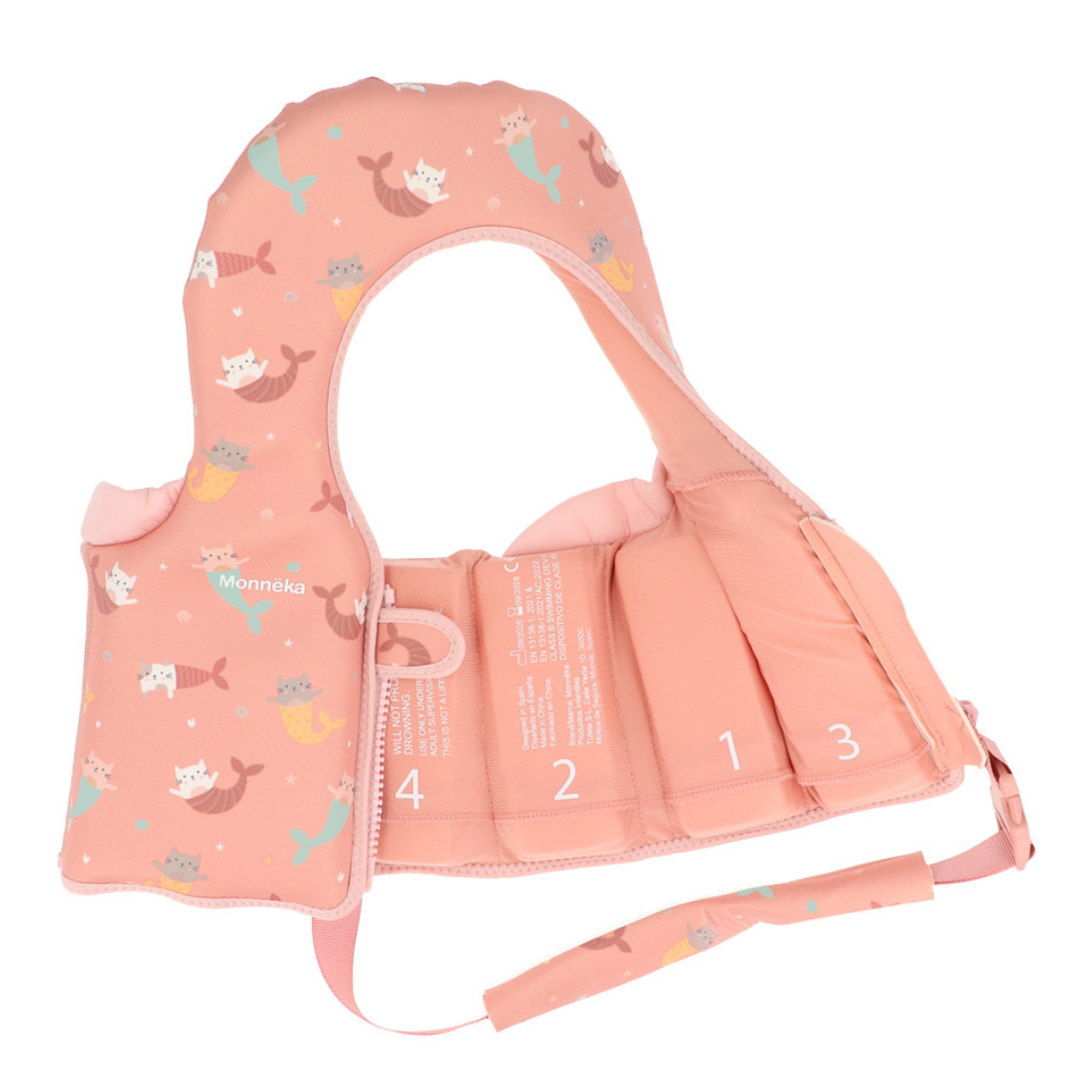 Chaleco flotador de aprendizaje MONNËKA para 1-2 años · mermaid cats
