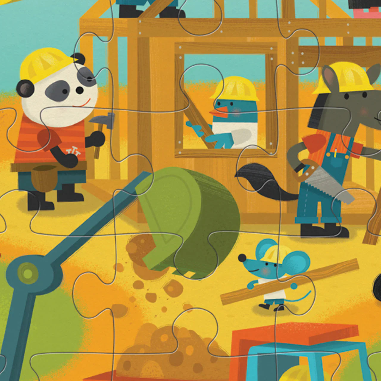MAXI puzzle los constructores: 36 piezas