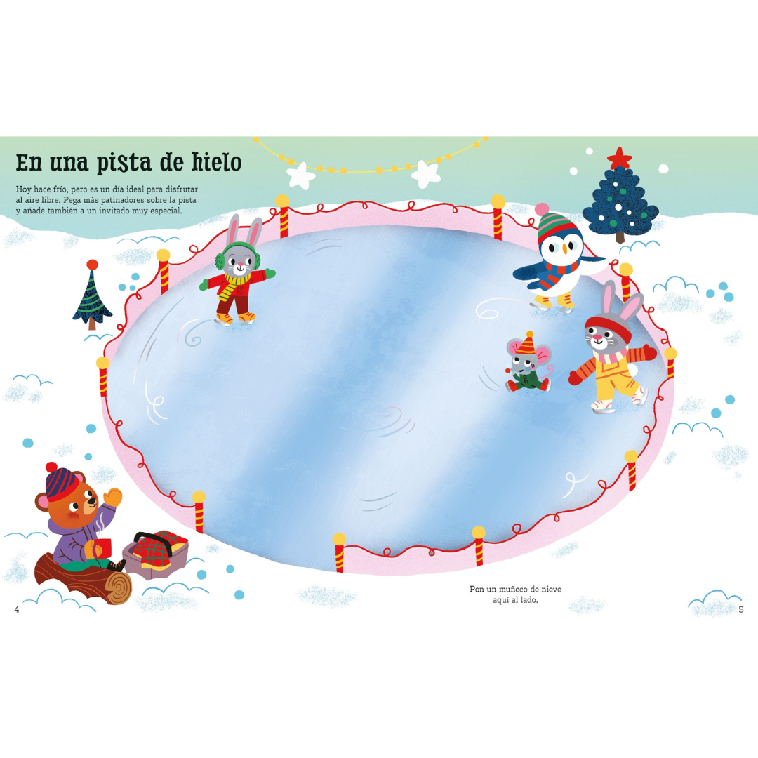 Libro de pegatinas · una navidad con brillos