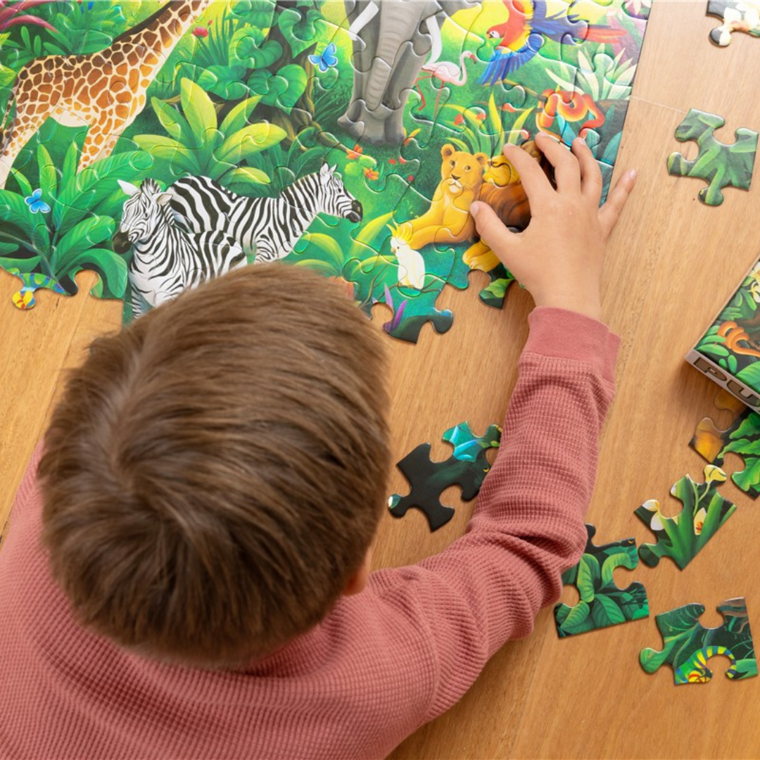Puzzle holográfico JUNGLE PARADISE: 100 piezas