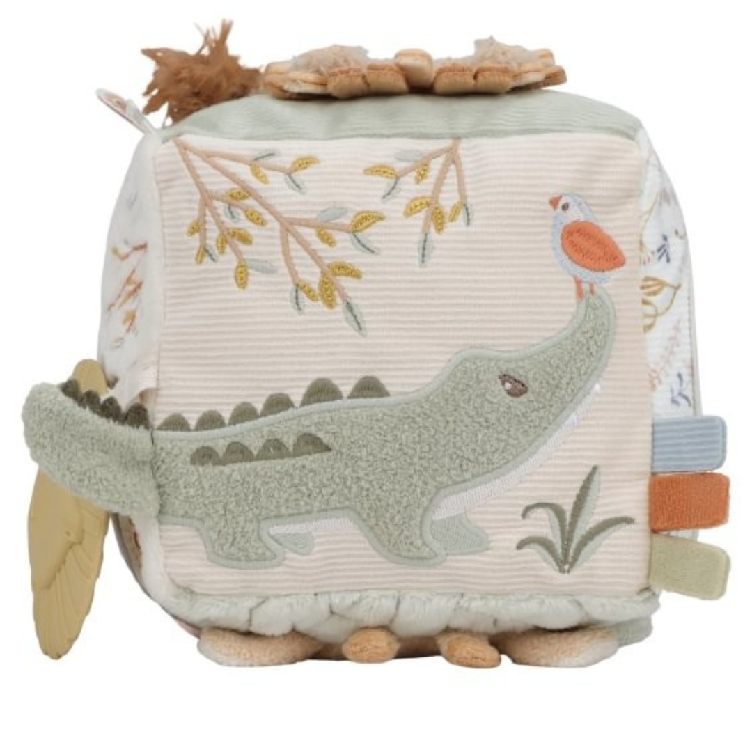 Cubo blandito de actividades · safari friends