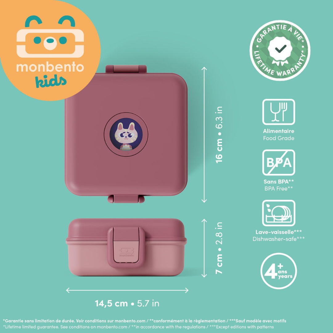 Fiambrera MONBENTO snacky · rosa