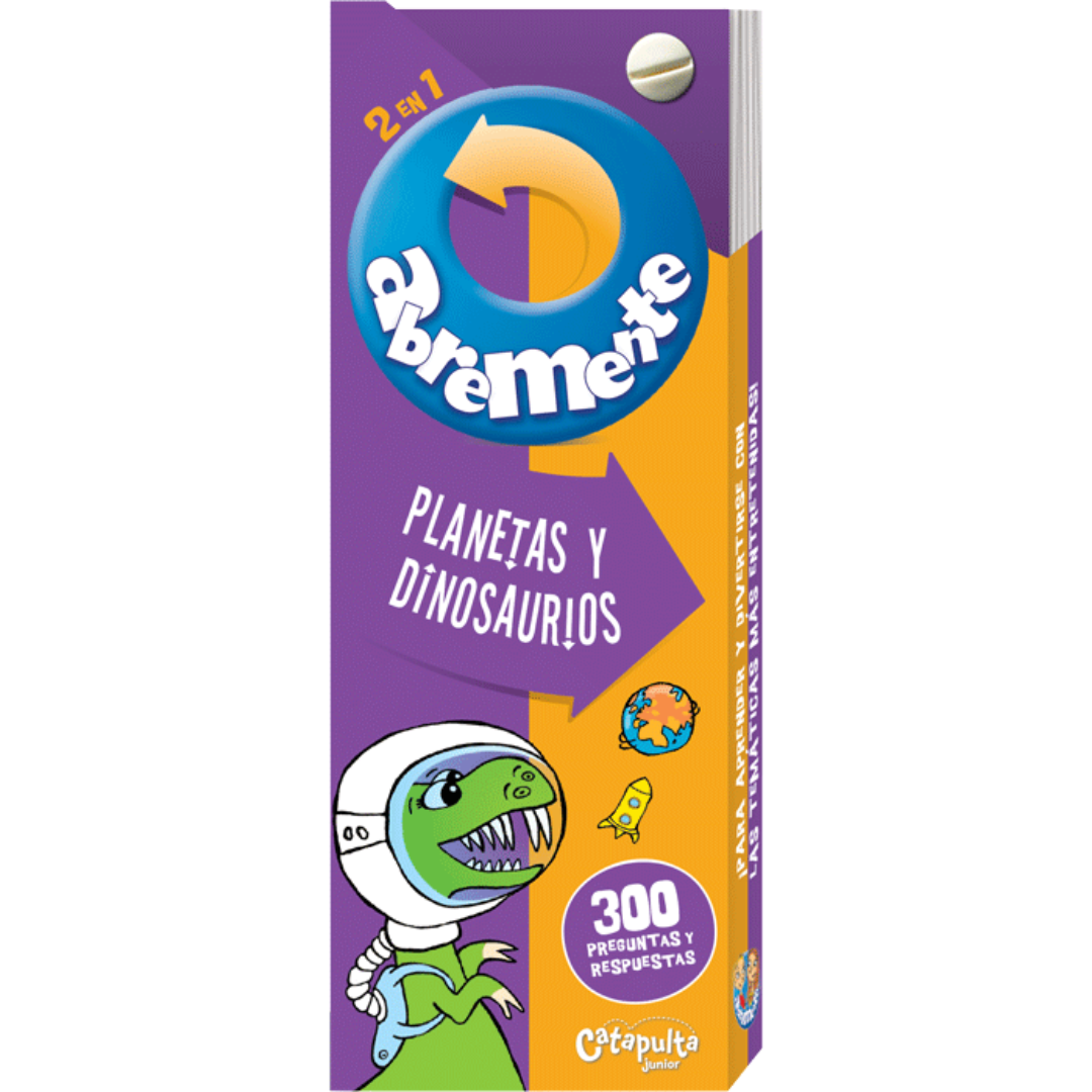 Abremente 2 en 1 · planetas y dinosaurios