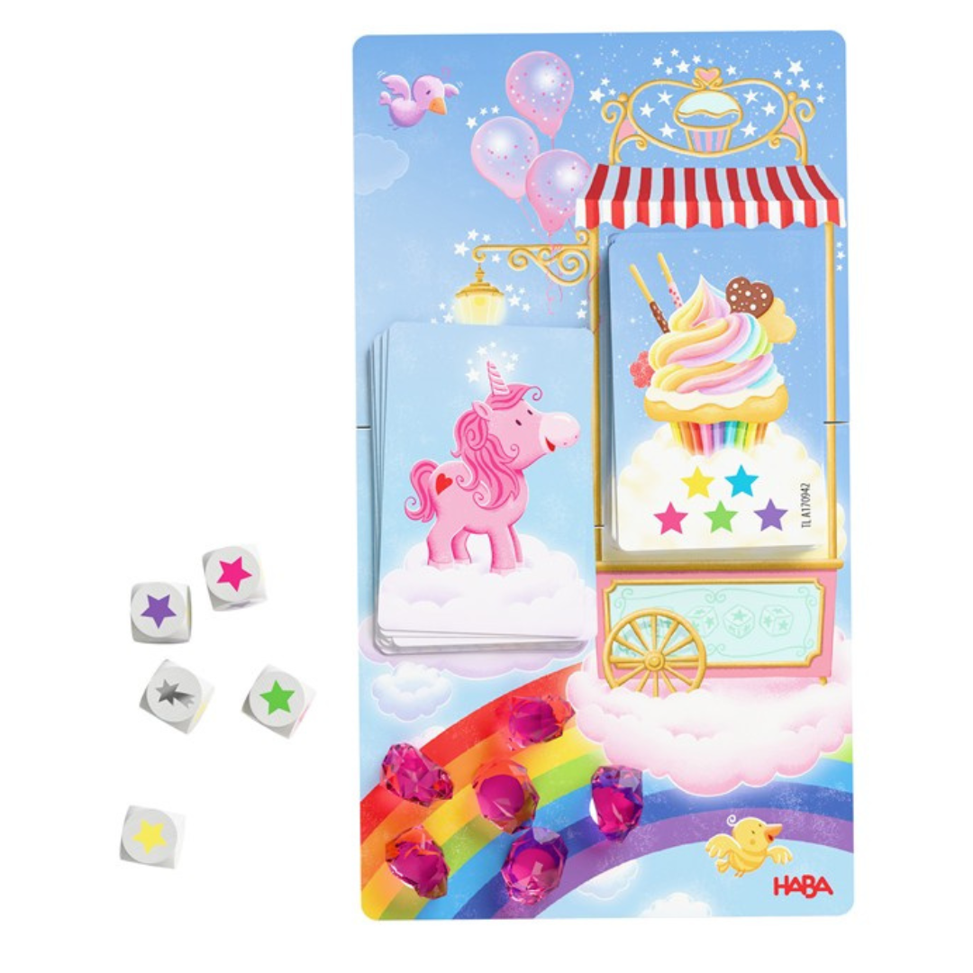 Unicornio destellos ¡dados mágicos!