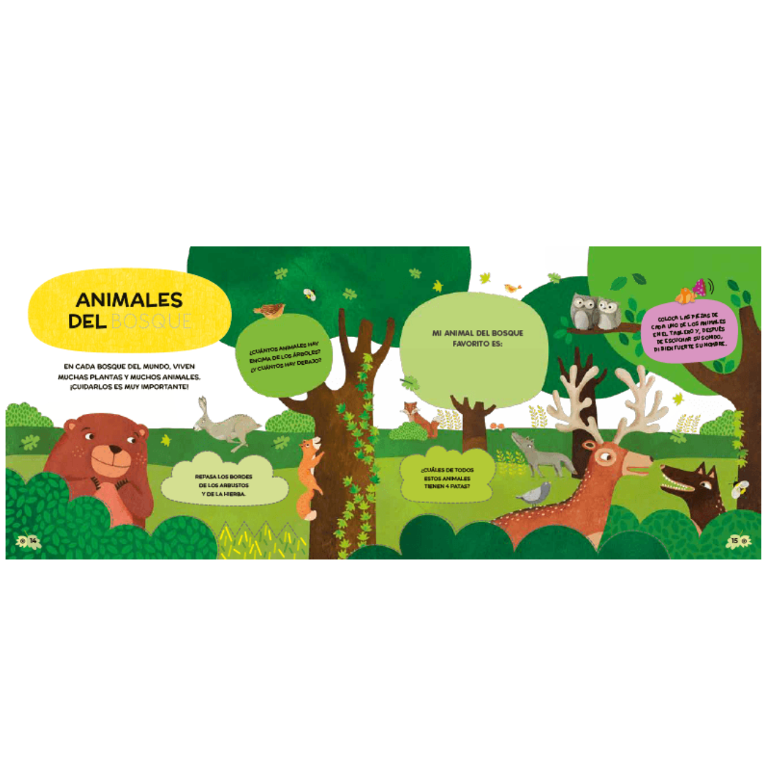 Mini abremente: animales del bosque