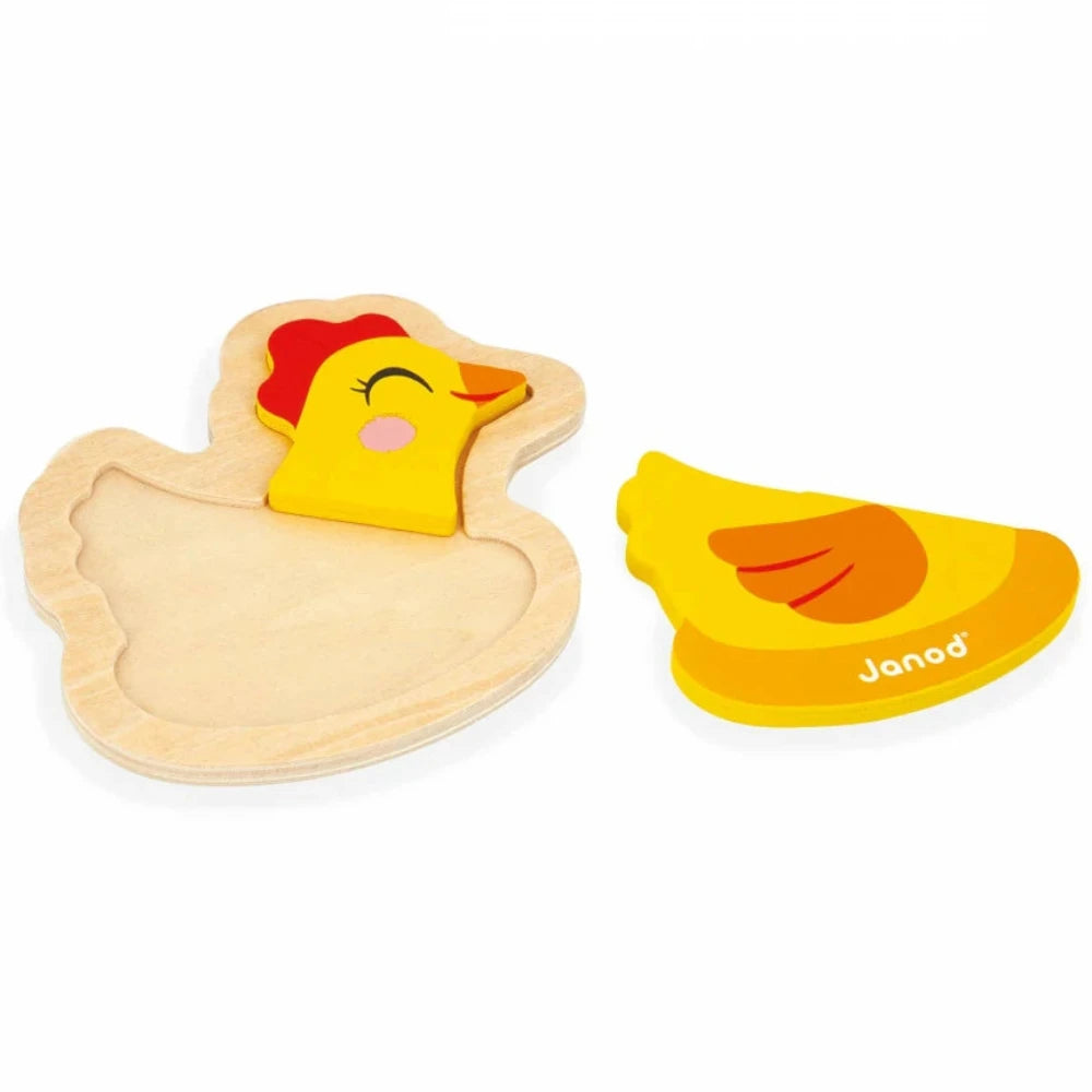 4 puzzles evolutivos de madera · granja
