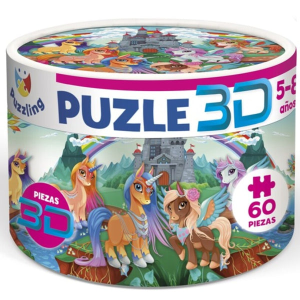 Puzzle 3D Unicornios