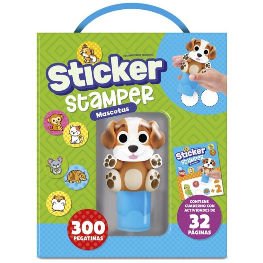 Sticker stamper con actividades · perros